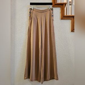 Bleusalt Palazzo Sailor Pant Size 2 Camel Excellent Condition
